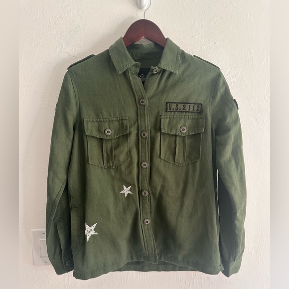 Rails Loren Shirt Jacket in Military Olive Sz XS - Picture 9 of 12